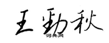 王正良王劲秋行书个性签名怎么写