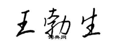 王正良王勃生行书个性签名怎么写