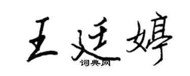 王正良王廷婷行书个性签名怎么写