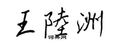 王正良王陆洲行书个性签名怎么写