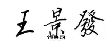 王正良王景发行书个性签名怎么写