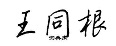 王正良王同根行书个性签名怎么写