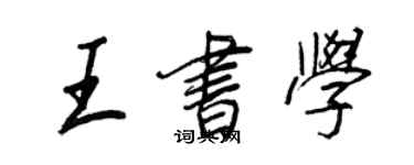 王正良王书学行书个性签名怎么写