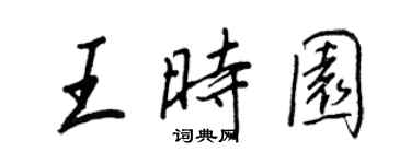 王正良王时园行书个性签名怎么写