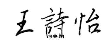 王正良王诗怡行书个性签名怎么写