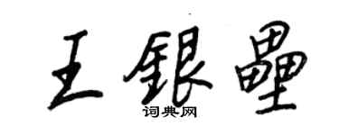 王正良王银垒行书个性签名怎么写