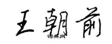 王正良王朝前行书个性签名怎么写
