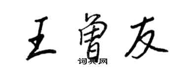王正良王曾友行书个性签名怎么写