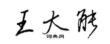 王正良王大能行书个性签名怎么写