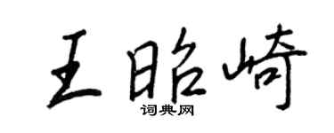 王正良王昭崎行书个性签名怎么写