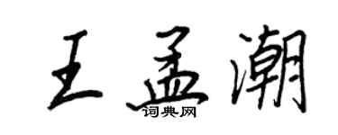 王正良王孟潮行书个性签名怎么写
