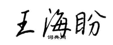 王正良王海盼行书个性签名怎么写
