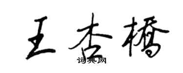 王正良王杏桥行书个性签名怎么写