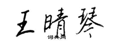 王正良王晴琴行书个性签名怎么写