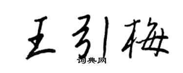 王正良王引梅行书个性签名怎么写