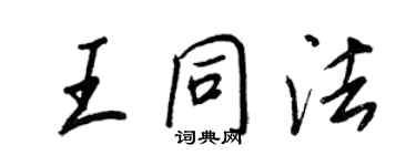 王正良王同法行书个性签名怎么写