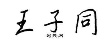 王正良王子同行书个性签名怎么写