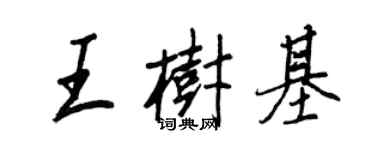 王正良王树基行书个性签名怎么写