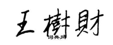 王正良王树财行书个性签名怎么写
