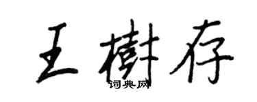 王正良王树存行书个性签名怎么写