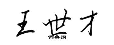 王正良王世才行书个性签名怎么写