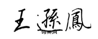 王正良王逊凤行书个性签名怎么写