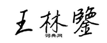 王正良王林鉴行书个性签名怎么写
