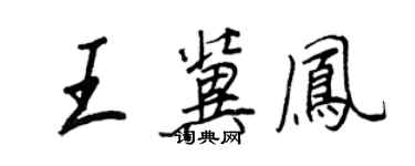 王正良王冀凤行书个性签名怎么写