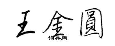 王正良王金圆行书个性签名怎么写