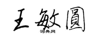 王正良王敏圆行书个性签名怎么写