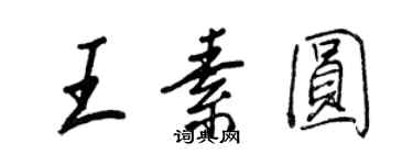 王正良王素圆行书个性签名怎么写