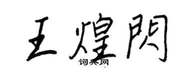 王正良王煌闪行书个性签名怎么写