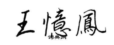 王正良王忆凤行书个性签名怎么写