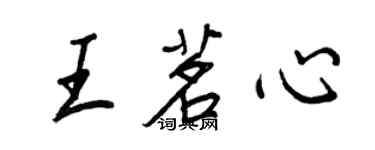王正良王茗心行书个性签名怎么写