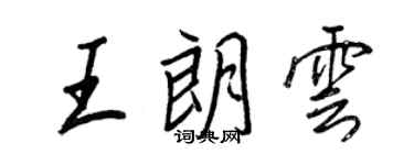 王正良王朗云行书个性签名怎么写