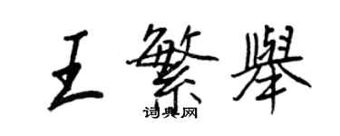 王正良王繁举行书个性签名怎么写