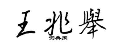 王正良王兆举行书个性签名怎么写