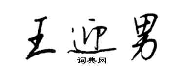王正良王迎男行书个性签名怎么写