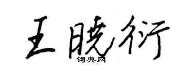 王正良王晓衍行书个性签名怎么写
