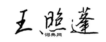 王正良王照蓬行书个性签名怎么写