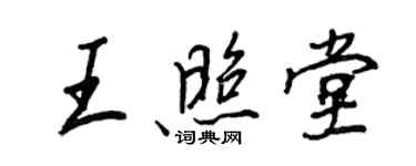 王正良王照堂行书个性签名怎么写