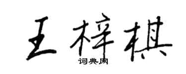 王正良王梓棋行书个性签名怎么写