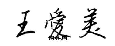 王正良王爱美行书个性签名怎么写