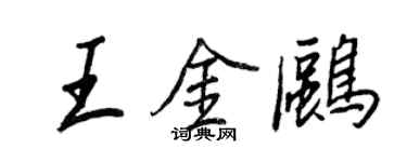 王正良王金鸥行书个性签名怎么写