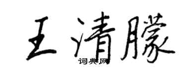 王正良王清朦行书个性签名怎么写