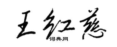 王正良王红慈行书个性签名怎么写