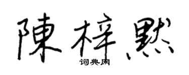 王正良陈梓默行书个性签名怎么写