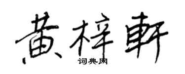 王正良黄梓轩行书个性签名怎么写