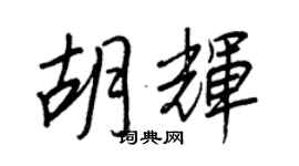 王正良胡辉行书个性签名怎么写