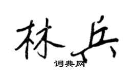 王正良林兵行书个性签名怎么写